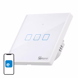 Sonoff T2 EU TX WiFi + RF 433 -älykytkin, 3-kanavainen, päivitetty versio