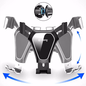 Crong Gravity Auto-Clip painovoimatoiminen autopuhelinpidike 4.7–6.5" puhelimille, musta
