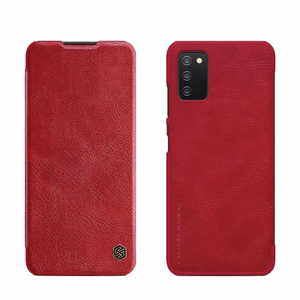 Nillkin Qin nahkainen holsteri tapauksessa Samsung Galaxy A03s punainen