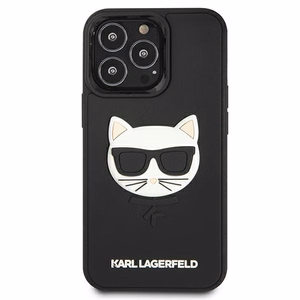 Karl Lagerfeld 3D kumi Choupette kotelo iPhone 13 Pro / iPhone 13 - musta