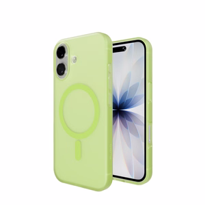 Puro Daylight MagSafe-yhteensopiva silikoninen suojakuori iPhone 17:lle - läpikuultava vihreä