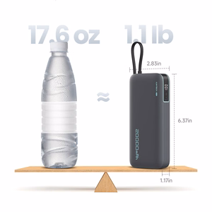 Cuktech CUKP200NGLLG varavirtalähde sisäänrakennetulla USB-C-kaapelilla, 20000 mAh, 55 W, valkoinen