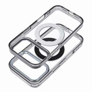 Frame Circle Stand-suojakuori mallille iPhone 13 Pro, MagSafe-yhteensopiva – musta