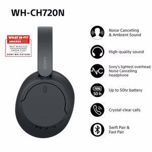 Sony WH-CH720 kuulokkeet langallinen ja langaton päänauha puhelut/musiikki USB Type-C Bluetooth musta
