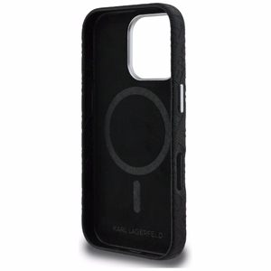 Karl Lagerfeld FW Stamped Karl MagSafe Suojakuori iPhone 16 Pro Max - musta