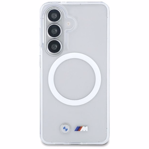 BMW IML Shockproof Metal Logo MagSafe suojakuori Samsung Galaxy S26:lle läpinäkyvä