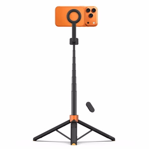 Tech-Protect L10S Bluetooth Selfie Stick Tripod - Black and Orange