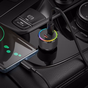Autolaturi Hoco 2 x USB C QC PD 50W NZ14B musta