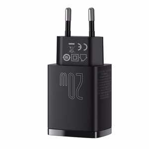 Laturi Baseus Compact Quick Charger 20W USB-C/USB-A musta CCXJ-B01