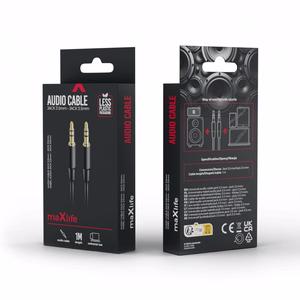 Maxlife kaapeli 3,5 mm audioliittimellä – 3,5 mm liitin 1 m musta