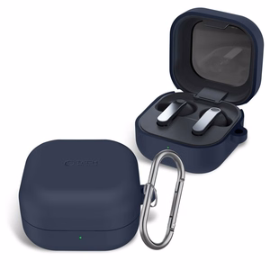 Tech-Protect Silicone Hook -suojakuori Samsung Galaxy Buds 4 / 4 Pro:lle laivastonsininen