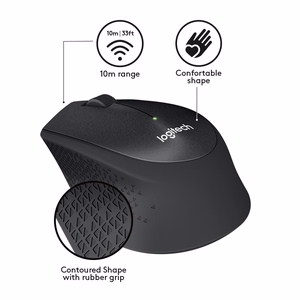 LOGI M330 Silent Plus Black - 2.4GHZ