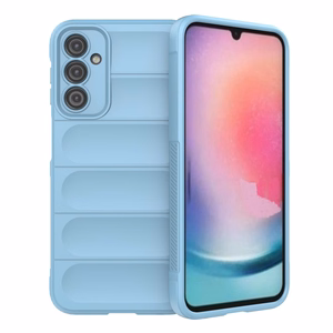 Magic Shield Case joustava panssari Suojakuori Samsung Galaxy A24 4G:lle vaaleansininen