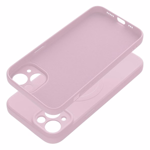 Silikoninen Mag Cover iPhone 14:lle yhteensopiva MagSafen kanssa vaaleanpunainen