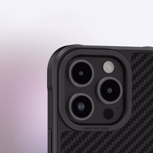 AmazingThing Titan Max Suojakuori 1500D Aramid-kuiduilla iPhone 16 Pro:lle - musta