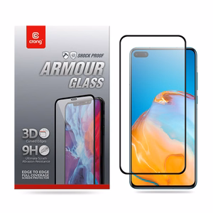 Crong 3D Armor Glass 9H tempered-glass screen protector for Huawei P40, with installation frame