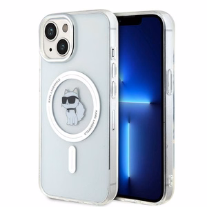 Karl Lagerfeld IML Choupette MagSafe Suojakuori iPhone 15:lle - läpinäkyvä