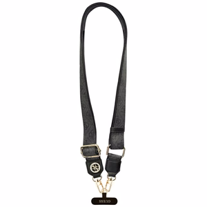GUESS yleishihna GUUCNP4DGMK (4G PU -hihna, kiinnitin, Strass-metallilogo) musta