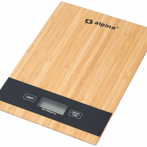 Alpina digital bamboo kitchen scale, up to 5 kg