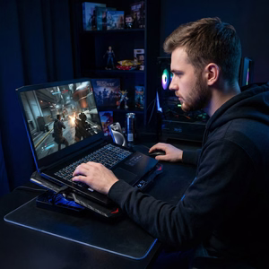 Wozinsky WDCX-015 StormPad RGB gaming jäähdytys kannettavan tietokoneen jalusta musta