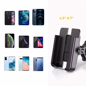 Wozinsky metallinen pyörän puhelinteline, skoottereille musta (WBHBK3)