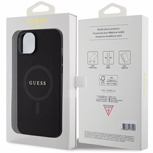 Guess GUHMP15MPSAHMCK iPhone 15 Plus 6,7 musta/musta kovakuori Saffiano MagSafe