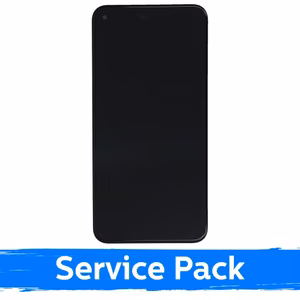 LCD Display Compatible With Google Pixel 5 Black With Frame (Service Pack)