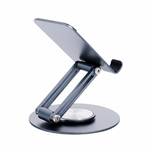 Pöytäteline puhelimelle ja tabletille taitettava Forcell F-Grip Fold Stand 3 360 harmaa
