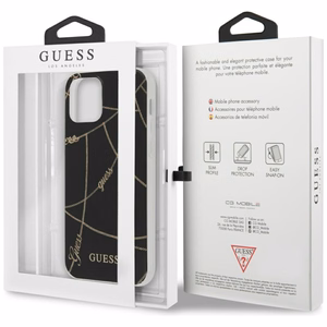 Guess GUHCP12SPCUCHBK iPhone 12 mini 5.4" musta/musta kovakotelo Kultaketju-mallisto