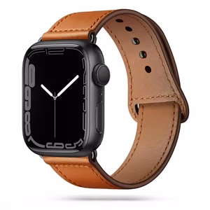 TECH-PROTECT LEATHERFIT APPLE WATCH 4 / 5 / 6 / 7 / 8 / 9 / SE / ULTRA 1 / 2 (42 / 44 / 45 / 49 MM) BROWN