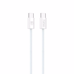 T-PHOX CC15-SARJAN USB-C/USB-C KAAPELI 60W 3A VALKOINEN