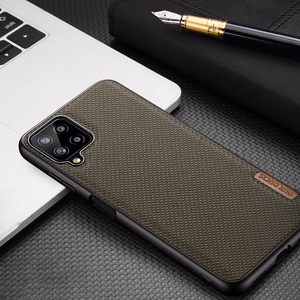 Dux Ducis Fino kotelo päällystetty nylon materiaalia Samsung Galaxy A22 4G harmaa