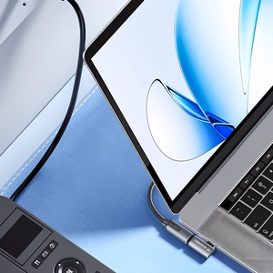 Wozinsky USB-C - USB-C 40Gb/s 240W 8K OTG Kulmasovittimen - Harmaa