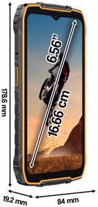 Ulefone RugKing 4 Pro, 8/128 GB, musta/oranssi