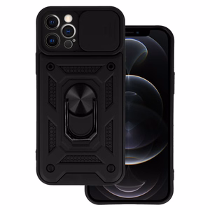 Slide Camera Armor Suojakuori iPhone 12 Pro:lle musta