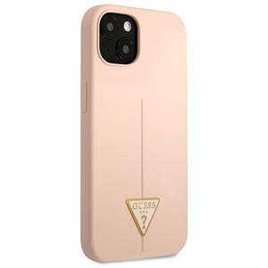 Guess GUHCP13SSLTGP iPhone 13 mini 5.4" vaaleanpunainen/vaaleanpunainen kovakotelo Silikoni kolmio
