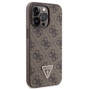 Guess GUHCP13LP4TDSCPW Case for iPhone 13 Pro / 13 - Brown Crossbody 4G Metal Logo