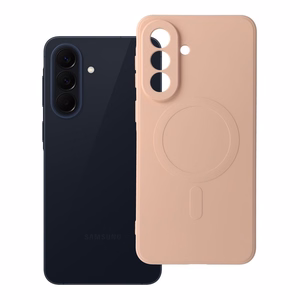Suojakuori Samsung A57:lle Silicone Mag Cover MagSafe-yhteensopiva vaaleanpunainen