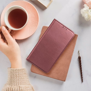 SMART MAGNETO Book Suojakuori REALME NOTE 70:lle burgundinpunainen