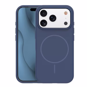 Silicone Thin Mag suojakuori iPhone 17 Pro 6,3" tummansininen