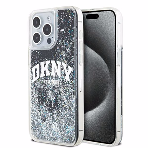 DKNY alkuperainen kovakuori Liquid Glitter Big Logo DKHCP14XLBNAEK iPhone 14 Pro Max:lle - musta