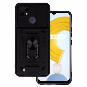Slide Camera Armor Suojakuori Realme C21:lle musta