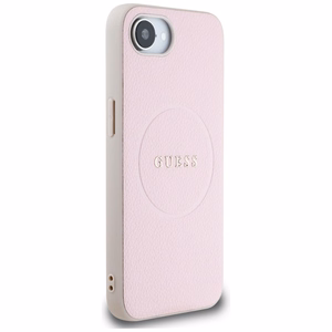 Guess Grained Ring MagSafe iPhone 16e Case - Pink