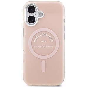 Karl Lagerfeld IML Karl RSG Logo MagSafe Suojakuori iPhone 17:lle - Vaaleanpunainen