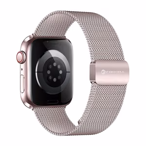 Ranneke Apple Watch:lle Forcell F-Design FA14 magneettinen teräs 38 / 40 / 41 mm vaaleanpunainen