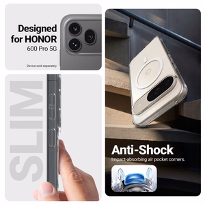 Crong Hybrid Clear Magnetic MagSafe case for Honor 600 Pro 5G, clear