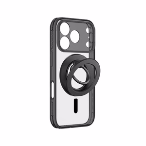 AmazingThing Titan Pro Lens Ring Set suojakuori mallille iPhone 18 Pro, kameransuojuksella ja magneettirenkaalla, MagSafe-yhteensopiva – väri: musta