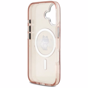 KARL LAGERFELD suojakuori iPhone 17 MagSafe-yhteensopiva (IML Choupette -luonnoslogolla) - pinkki