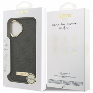 Guess 4G Logo Plate MagSafe -suojakuori iPhone 17 - musta