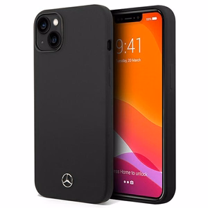 Mercedes Silicone Line Suojakuori iPhone 14 Pluslle - musta